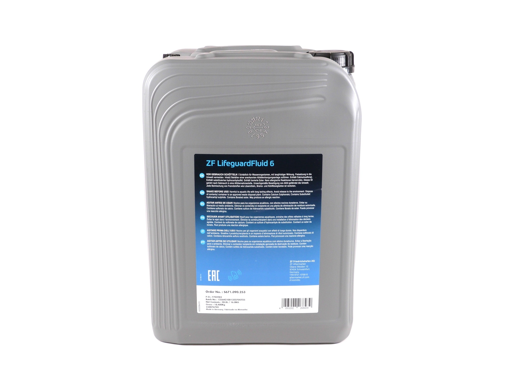 20 Liter Kanister ZF LifeguardFluid 6