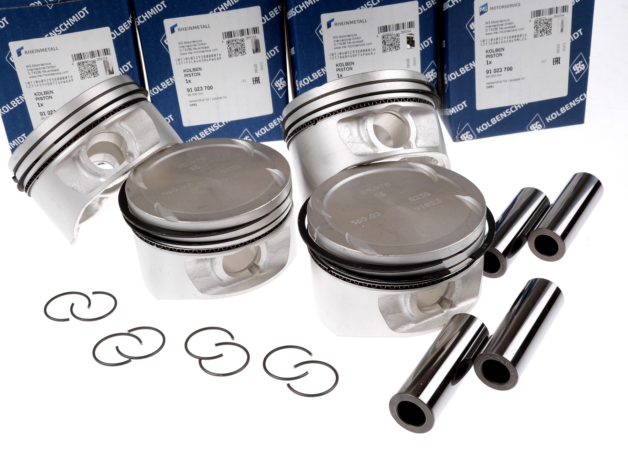 4 Stück KS 91 023 700 Motorsatz Kolben