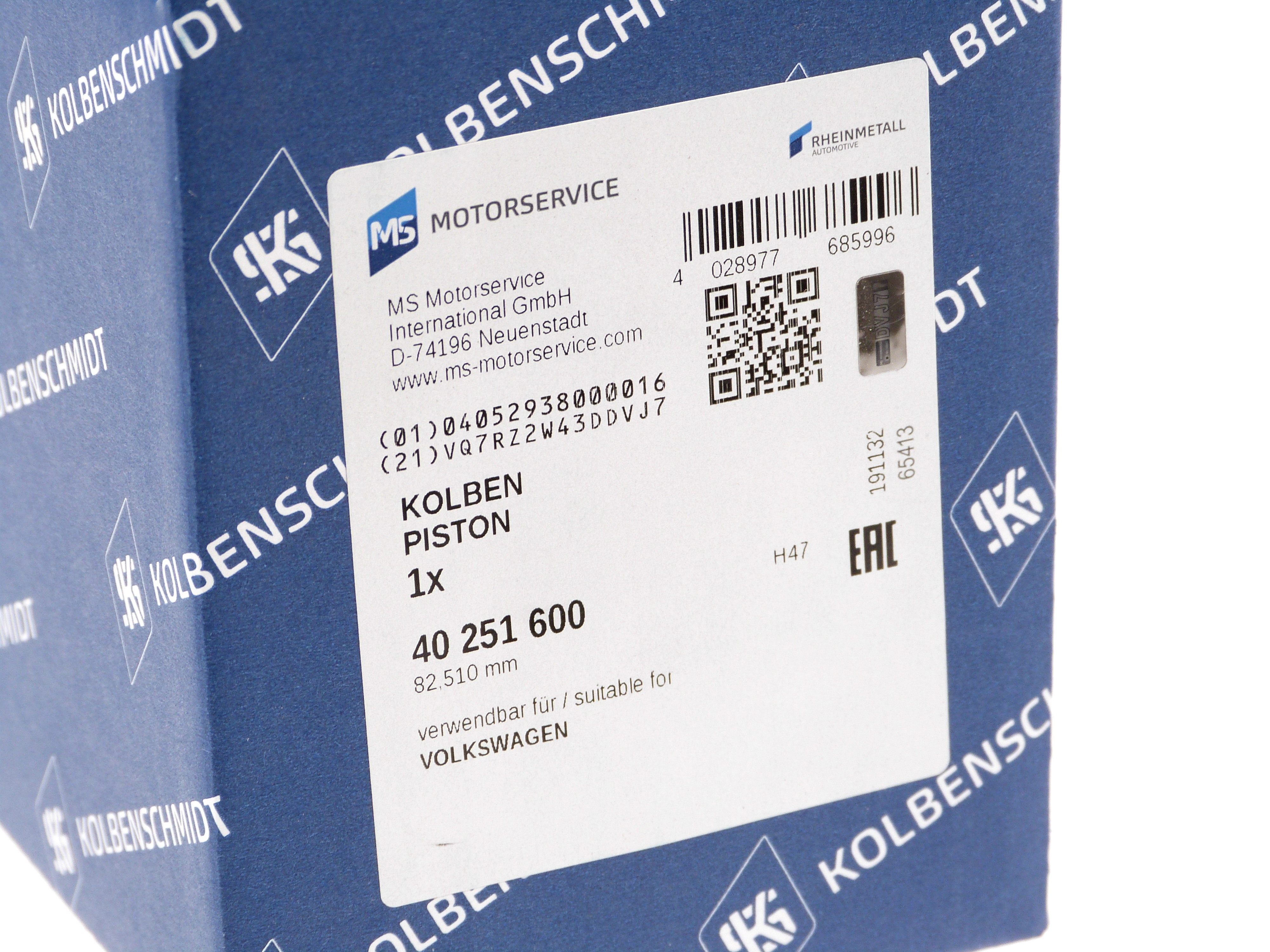 4 Stück KS 40 251 600 Motorsatz Kolben inkl. Kolbenringe