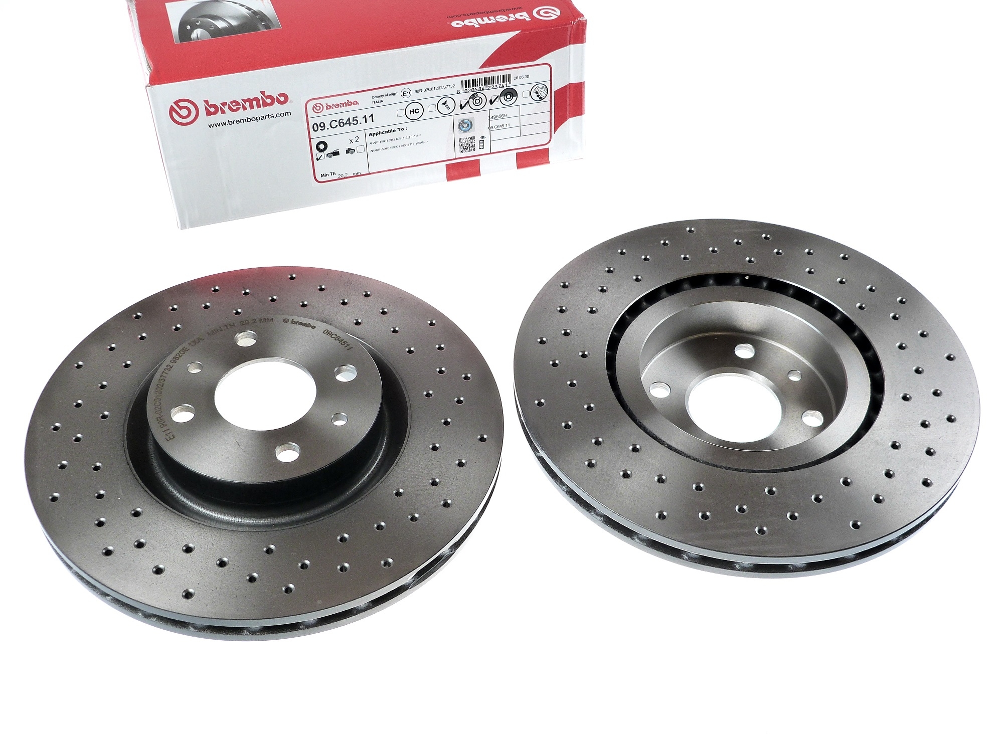 Brembo Bremsscheibensatz 09.C645.11 inkl. Belagsatz