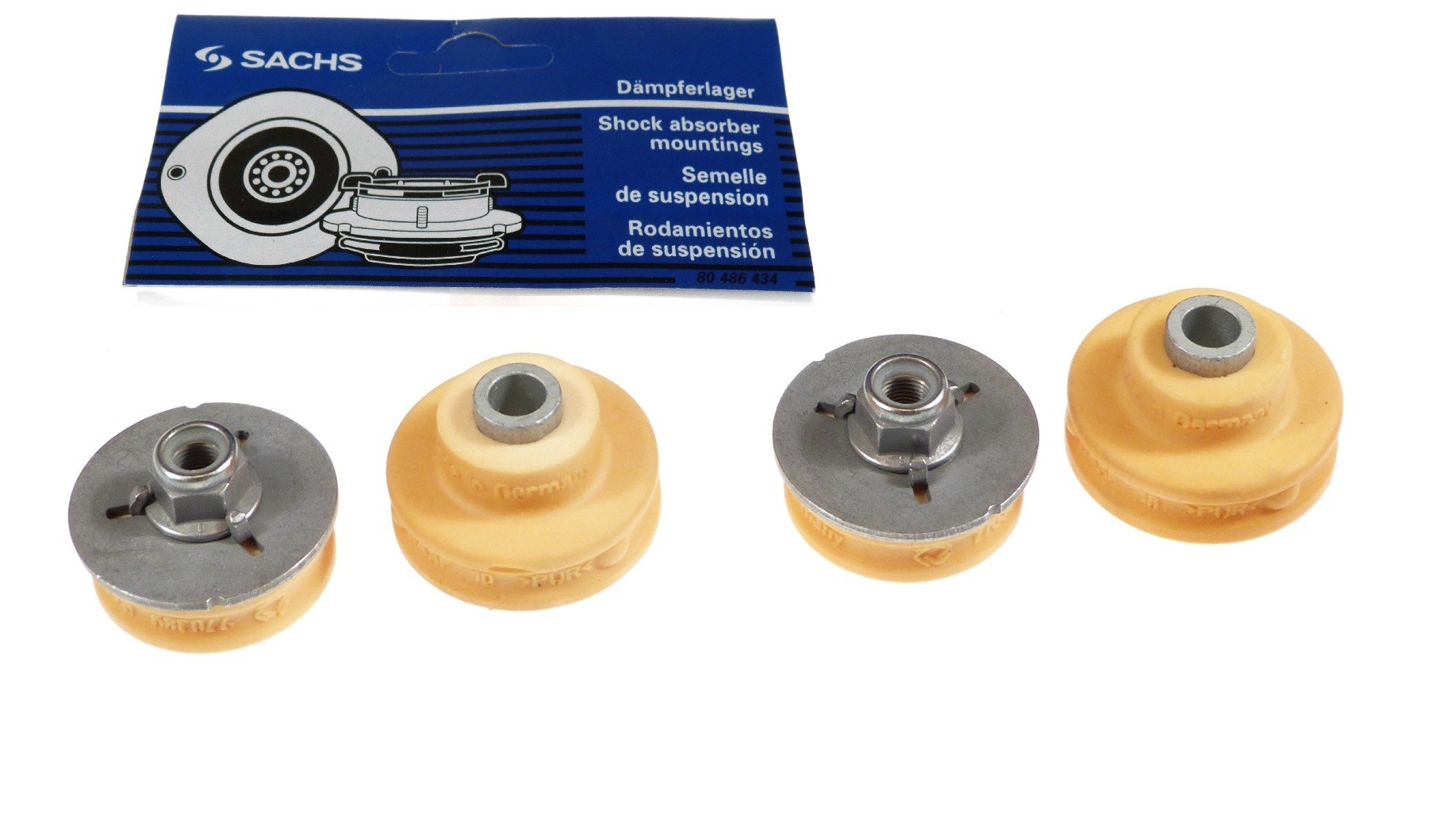 4 Stück SACHS Federbeinstützlager Hinterachse