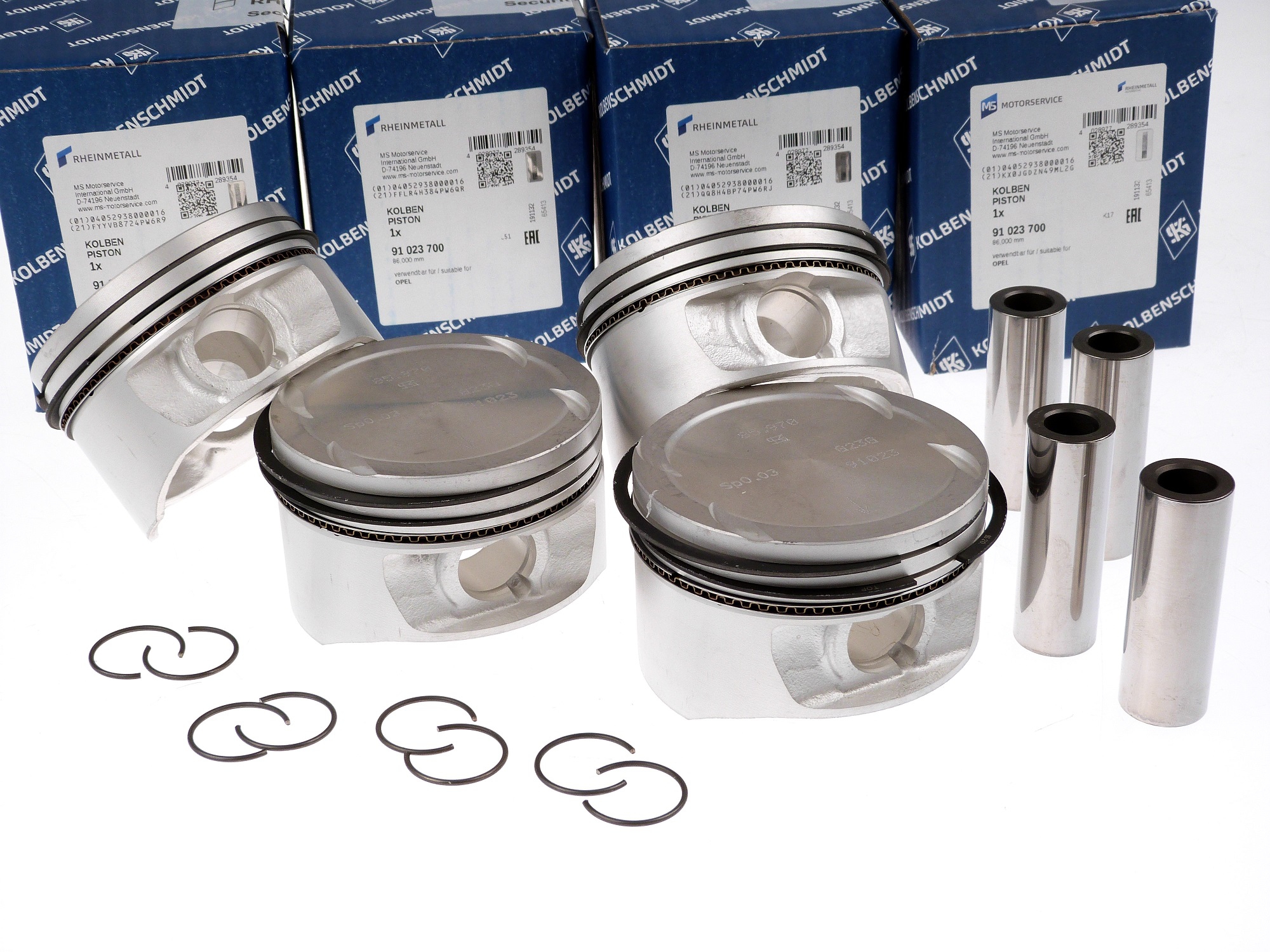 4 Stück KS 91 023 700 Motorsatz Kolben
