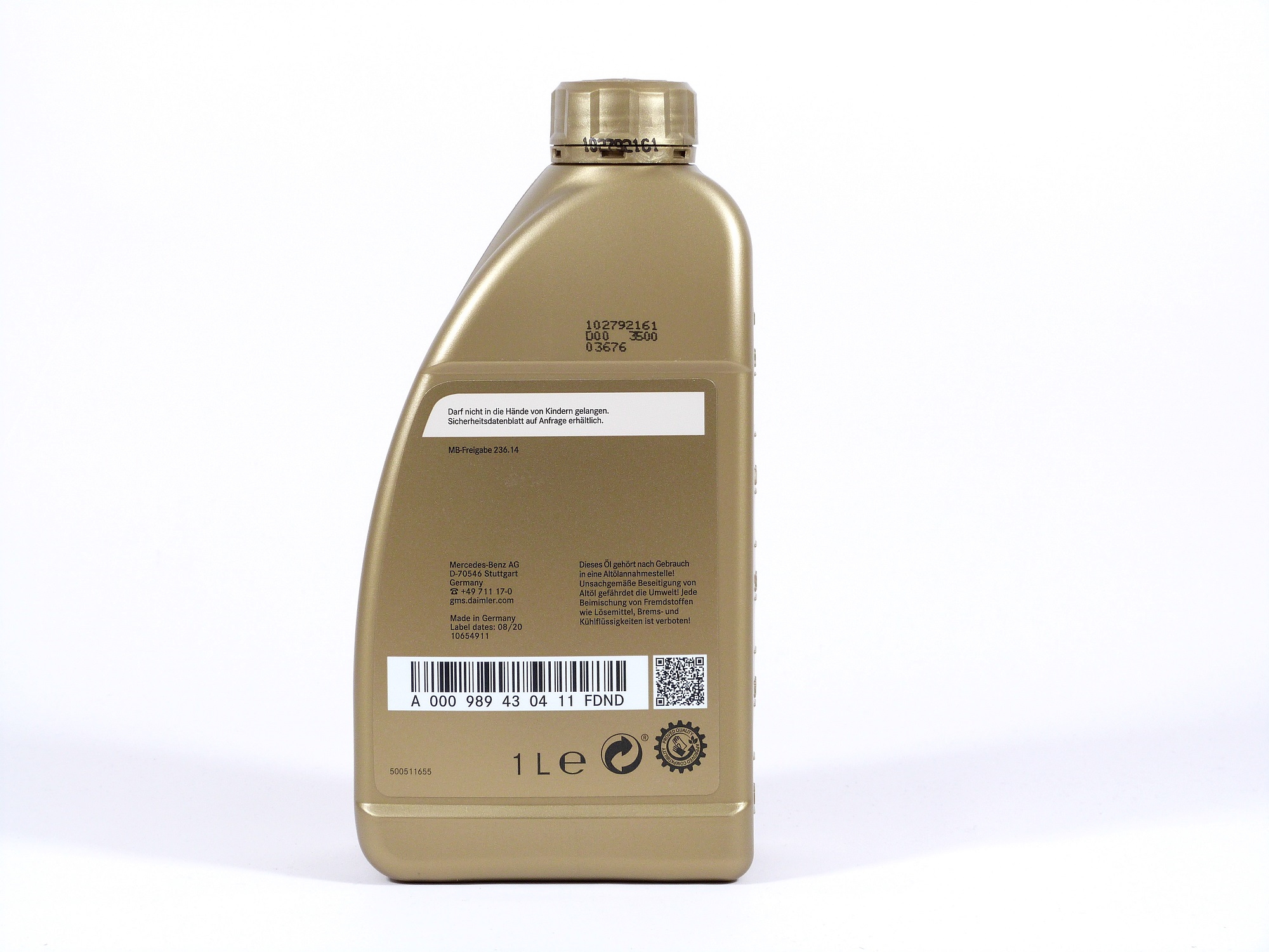 6 Liter Mercedes-Benz Getriebeöl MB-Freigabe 236.14