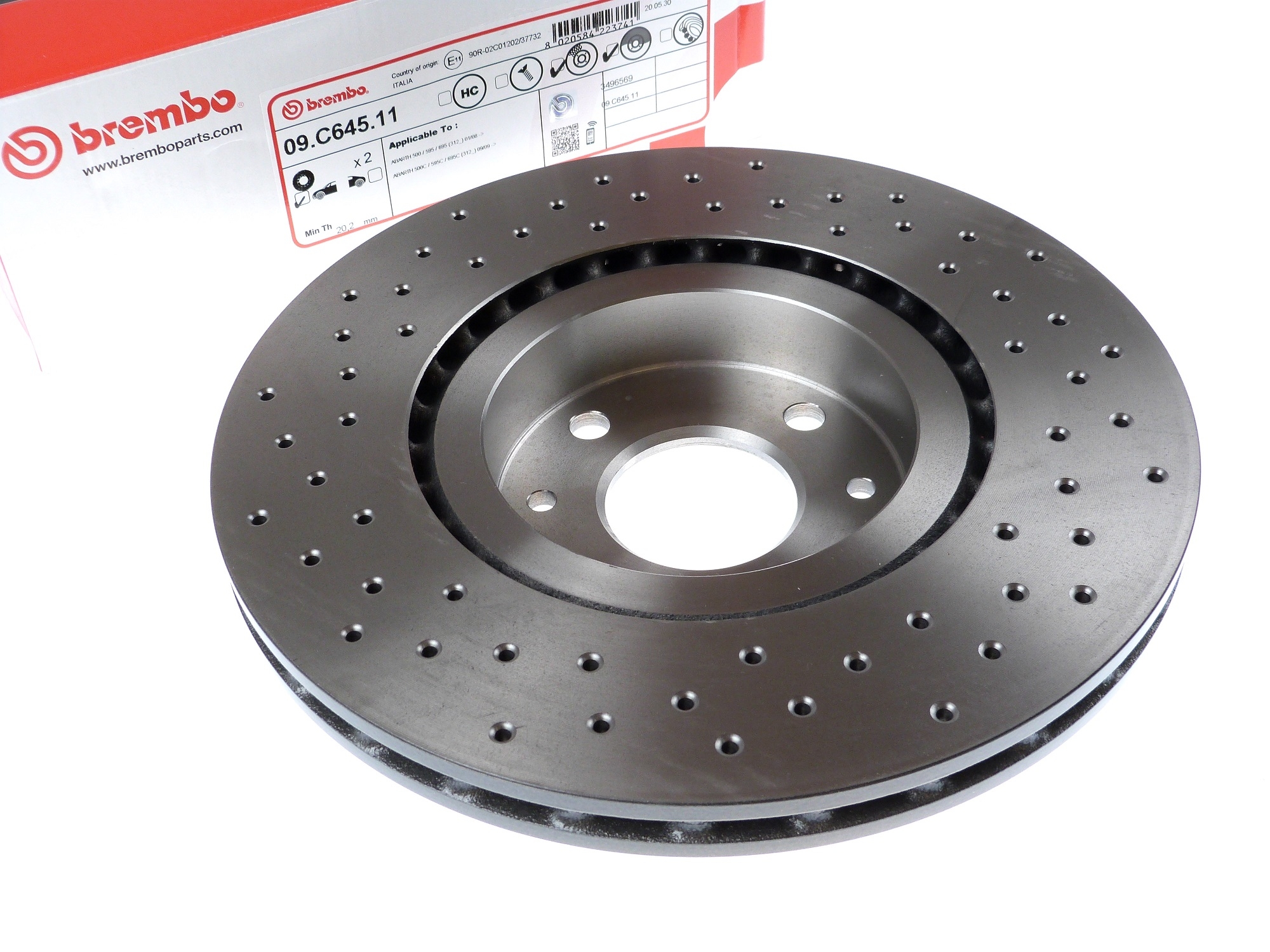 Brembo Bremsscheibensatz 09.C645.11 inkl. Belagsatz