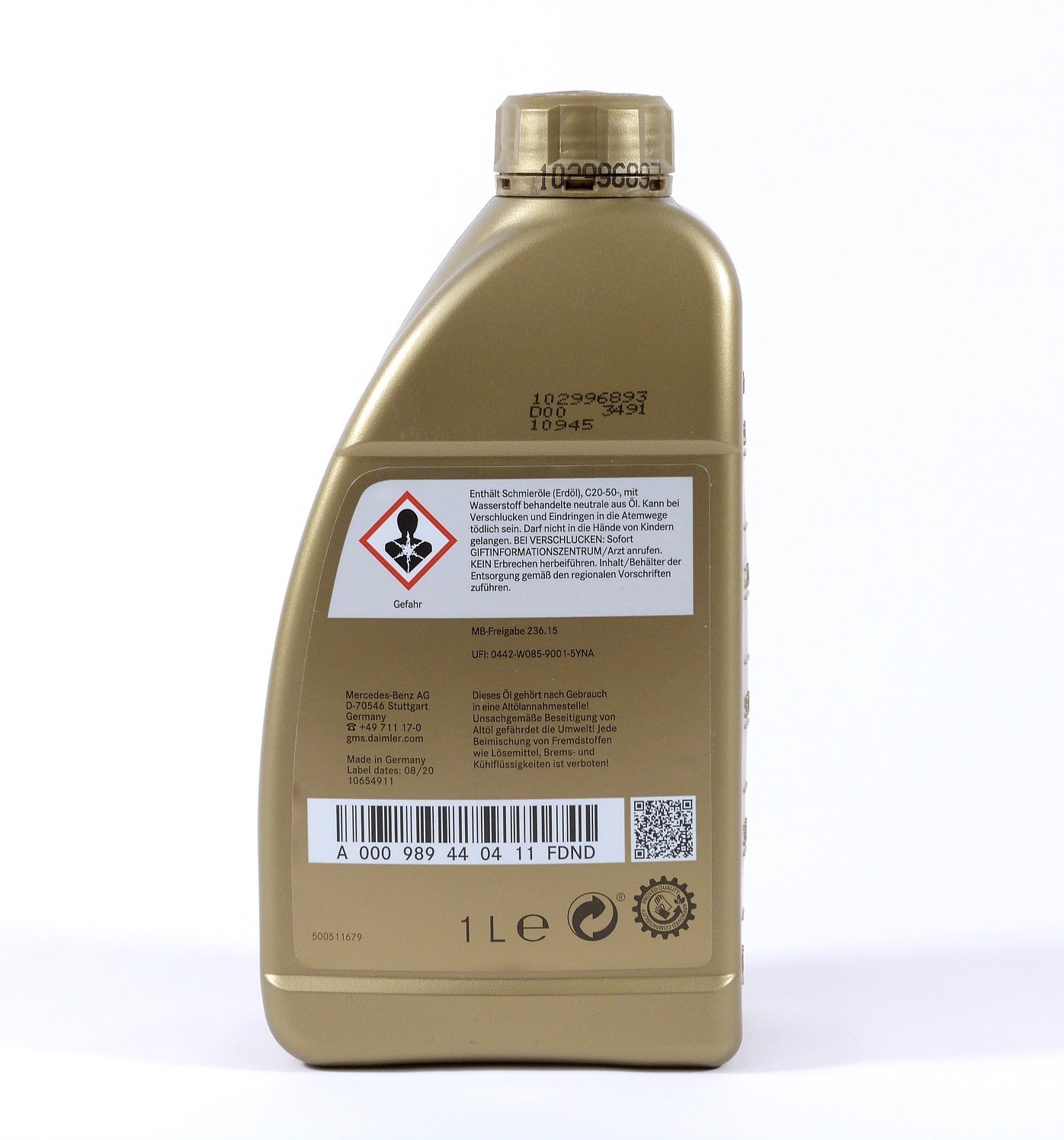 10 Liter Mercedes-Benz Getriebeöl MB-Freigabe 236.15