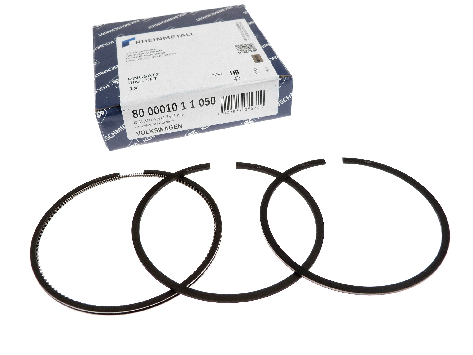4x KS Kolbenringsatz 800001011050